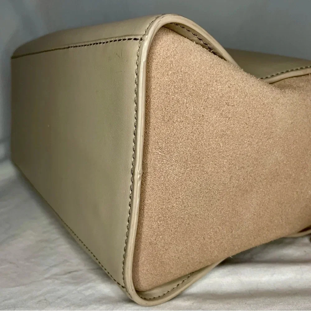 KS238263 Kate Spade Parker Street Allena Tan Leather Suede Satchel - Picture 5 of 8